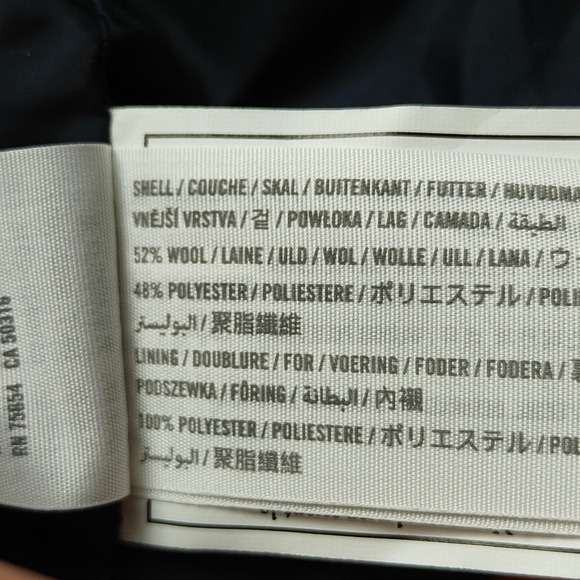 Abercrombie Jacket Mens Medium Brown Plaid Full Zip Outdoors Wool Puffer Coat - Picture 15 of 15